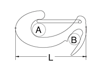 Dimensional Drawing for Wire Lever Open End Snap