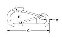 Dimensional Drawing for Harness Clip (24301S-06)