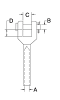 Dimensional Drawing for Swage Fork (Machined)