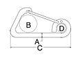 Dimensional Drawing for Harness Clip