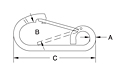 Dimensional Drawing for Harness Clip (24301S-06)
