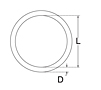 Dimensional Drawing for Round Ring