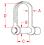 304 Stainless Steel Stamped D Shackles with Screw Pin - 2
