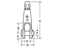 Industrial Series: Clevis Socket with Pin and Cotter Pin - 2