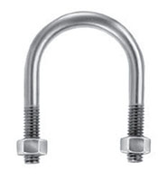 Type 304 Stainless Steel Round Bend U-Bolts with Plates and 2 Nuts