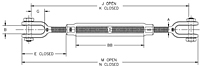 hot-dip-galvanized_jaw-jaw_turnbuckle_dimensions