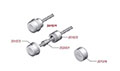 Galvanized Cap Barrel Anchor Set for 0.5 Inch (in) Strand (201372, 201373, 202001, and 201374)
