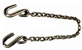 Trailer Safety Chains with "S" Hooks-Electro Zinc Plated