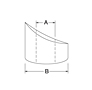 Dimensional Drawing for Angle Washer for Round Post