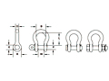 Dimensional Drawing for CM® Alloy Anchor Shackles