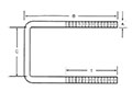 Zinc Plated Square Bend U-Bolt with 2 Nuts and 2 Washers - 2